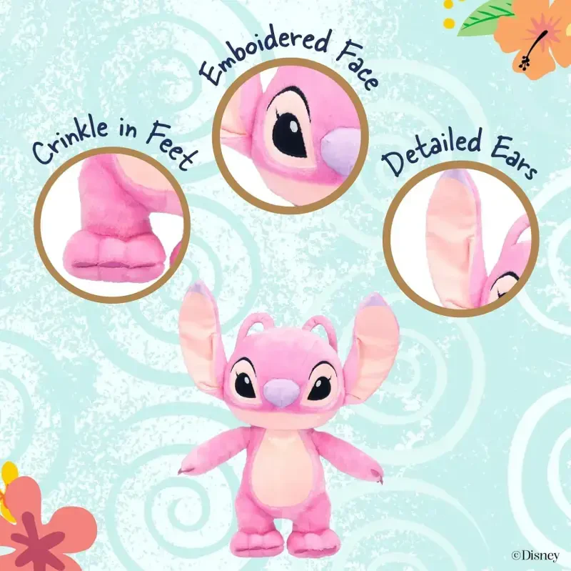Kids Preferred Disney Angel Stitch Stuffed Animals and Plush Toys, Pink-PINK - 5