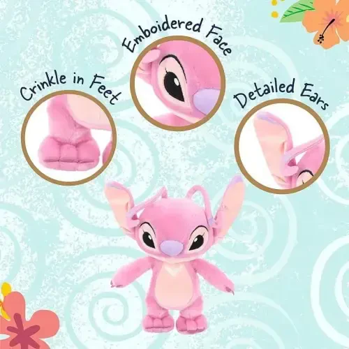 Kids Preferred Disney Angel Stitch Stuffed Animals and Plush Toys, Pink - 1