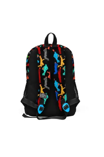 Kids Qora Basketbol Naqshli 3’lü Maktab Sumkasi To‘plami SET0123471-Qora to‘q sariq - 4