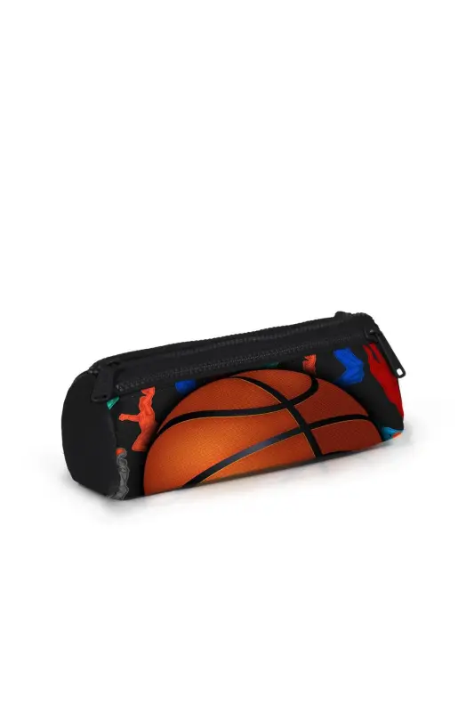 Kids Qora Basketbol Naqshli 3’lü Maktab Sumkasi To‘plami SET0123471-Qora to‘q sariq - 6