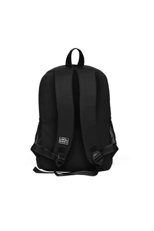 Kids Qora Dama naqshli 3 qismli maktab sumkasi to'plami SET0123714-Qora Oq - 4
