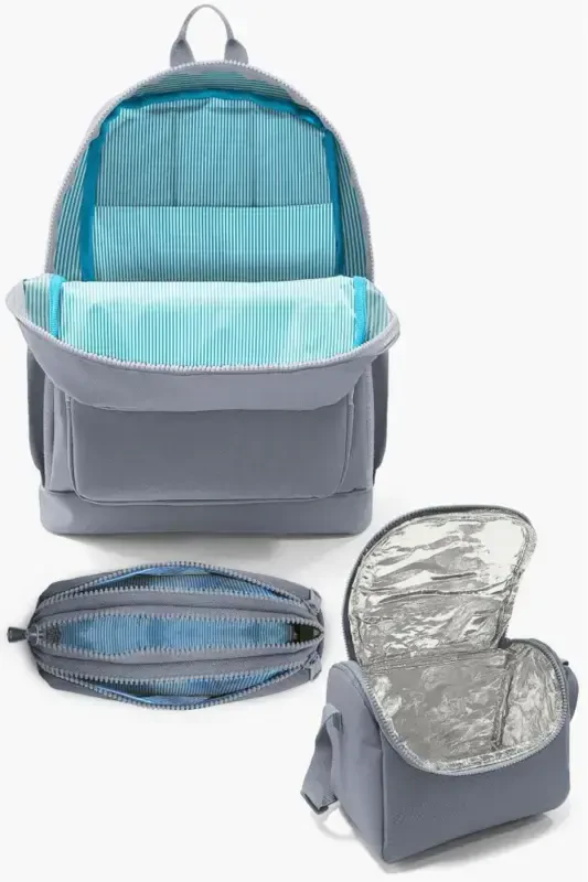 Kids Qora Kulrang Kamuflaj Naqshli 3’li Maktab Sumkasi To‘plami SET0123117-Qora Kulrang Kamuflaj - 4