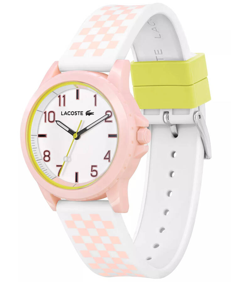 Kids Rider Pink and White Checkered Print Silicone Strap Watch 36mm Pink - 2