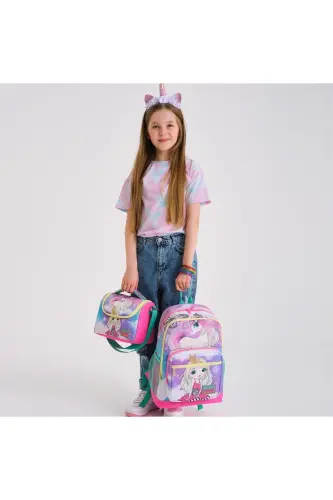 Kids Розовый Бирюзовый Единорог для Девочек 3шт Школьный Набор Сумок SET0123733-Бирюзовый Желтый 