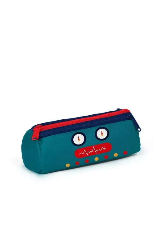 Kids Синий Индиго Робот Узор 3шт Школьный Рюкзак Набор SET0123472-Синий Индиго - 7