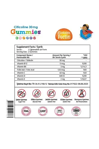 Kids Smart Cognizin Citicoline 60 Gummies - 3