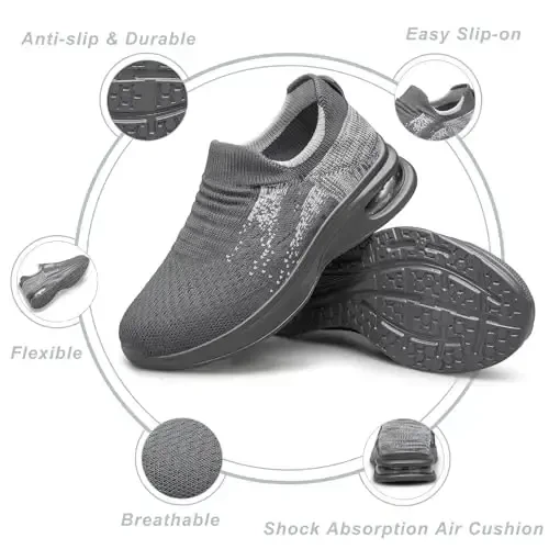 Kids Sock Shoes Boys Girls Sneakers Athletic Fitness Tennis Walking School Shoes for Toddler/Little Kid/Big Kid - 5