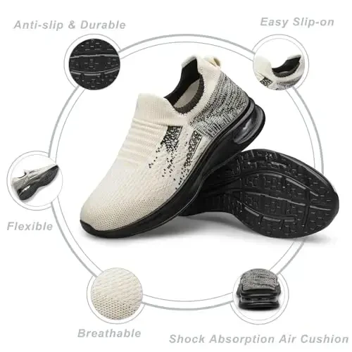 Kids Sock Shoes Boys Girls Sneakers Athletic Fitness Tennis Walking School Shoes for Toddler/Little Kid/Big Kid - 5