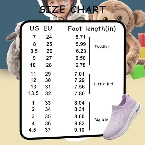 Kids Sock Shoes Boys Girls Sneakers Athletic Fitness Tennis Walking School Shoes for Toddler/Little Kid/Big Kid - MODAZONE (1)