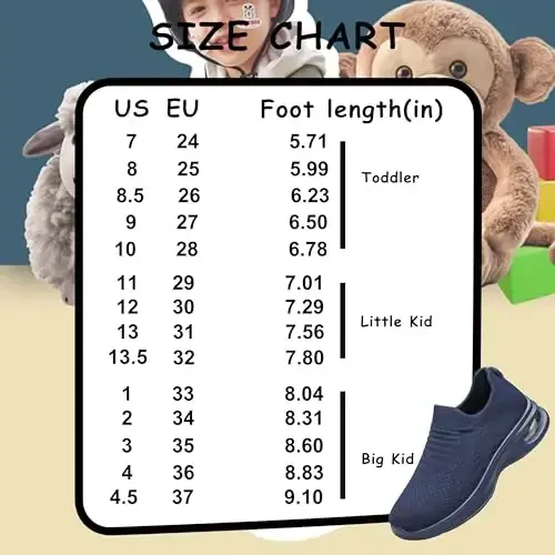 Kids Sock Shoes Boys Girls Sneakers Athletic Fitness Tennis Walking School Shoes for Toddler/Little Kid/Big Kid - MODAZONE (1)