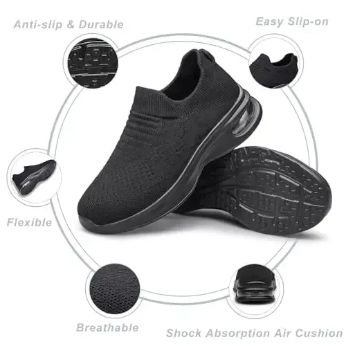 Kids Sock Shoes Boys Girls Sneakers Athletic Fitness Tennis Walking School Shoes for Toddler/Little Kid/Big Kid - 5