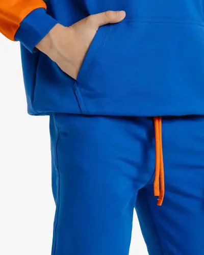 Kids' Sports Suit - BLUE / ORANGE - 14