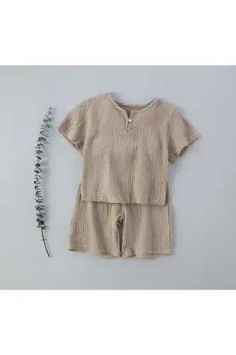 Kids Summer Bohemian Set-beige - 5