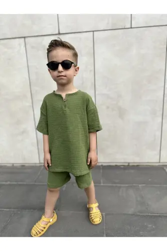 Kids Summer Bohemian Set-green - BARIN KIDS (1)