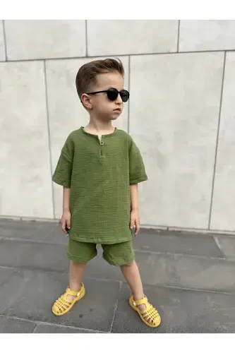 Kids Summer Bohemian Set-green - 1