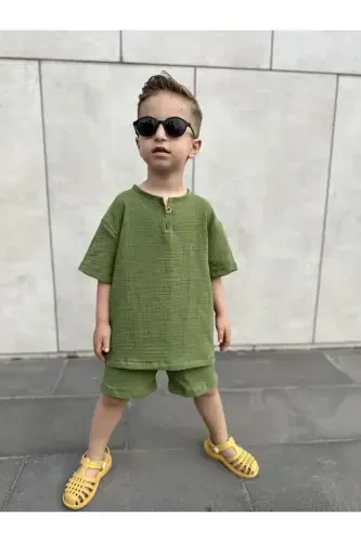 Kids Summer Bohemian Set-green - 4