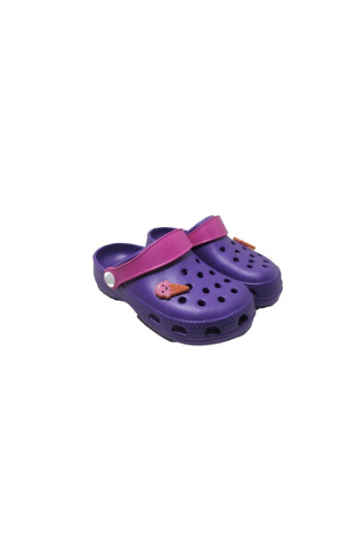 Kids Summer Purple Accessory Slippers - 5