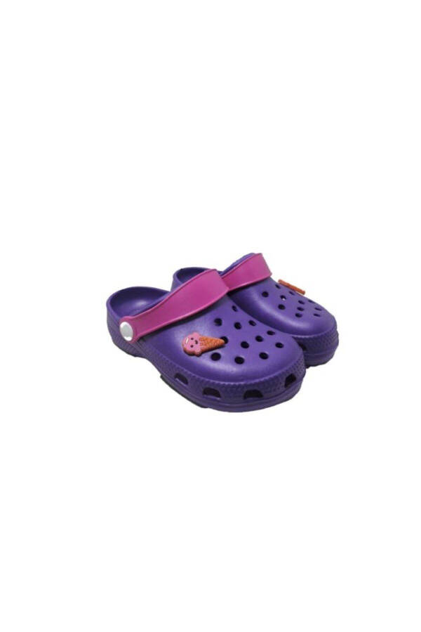 Kids Summer Purple Accessory Slippers - 1