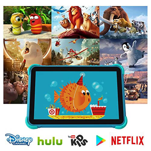 Kids Tablet 10 inch Tablet for Kids 2GB 32GB Toddler Tablet with Case WiFi IPS Screen Dual Camera, Kids Android Learning Tablets Lots Educational Contents Tablet for Kids Toddlers 3-7 8-12 Boys Girls - 2