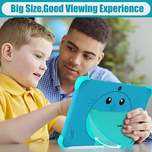 Kids Tablet 10 inch Tablet for Kids 2GB 32GB Toddler Tablet with Case WiFi IPS Screen Dual Camera, Kids Android Learning Tablets Lots Educational Contents Tablet for Kids Toddlers 3-7 8-12 Boys Girls - 4