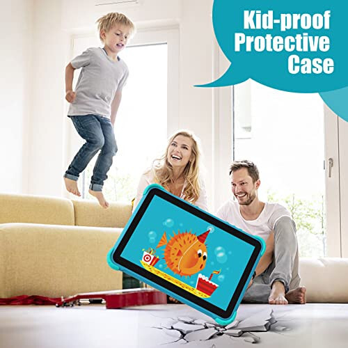 Kids Tablet 10 inch Tablet for Kids 2GB 32GB Toddler Tablet with Case WiFi IPS Screen Dual Camera, Kids Android Learning Tablets Lots Educational Contents Tablet for Kids Toddlers 3-7 8-12 Boys Girls - 6