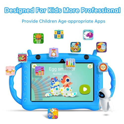 Kids Tablet 7inch Android 12 Tablet for Kids Age 3-12,Quad Core 2+32GB Toddler Tablet with Shock-Proof Case,Parental Control, Pre-Installed Kids Educational APP,HD Screen,Google Play Store YouTube - 6