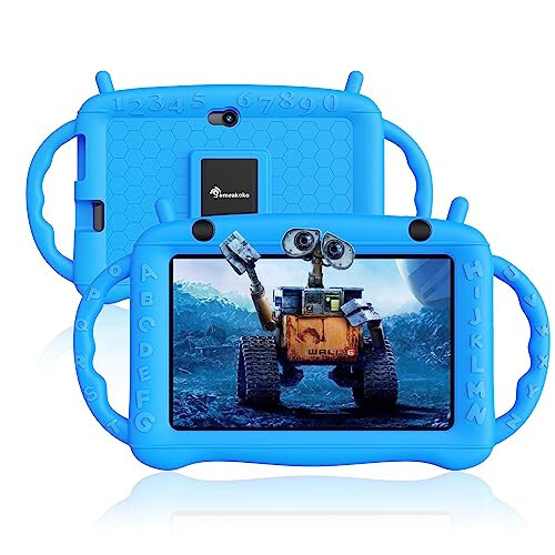 Kids Tablet 7inch Android 12 Tablet for Kids Age 3-12,Quad Core 2+32GB Toddler Tablet with Shock-Proof Case,Parental Control, Pre-Installed Kids Educational APP,HD Screen,Google Play Store YouTube - 1