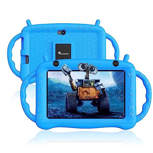 Kids Tablet 7inch Android 12 Tablet for Kids Age 3-12,Quad Core 2+32GB Toddler Tablet with Shock-Proof Case,Parental Control, Pre-Installed Kids Educational APP,HD Screen,Google Play Store YouTube - 1