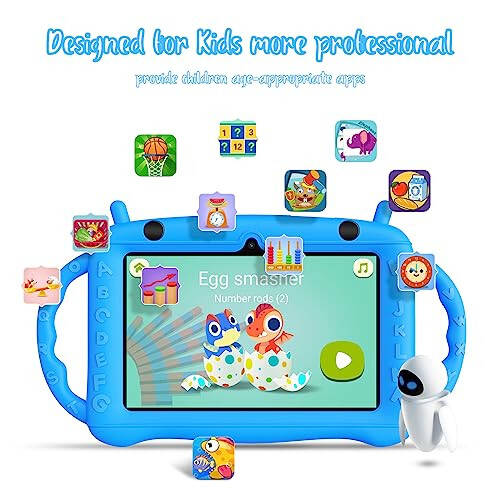 Kids Tablet 7inch Android 12 Tablet for Kids Age 3-12,Quad Core 2+32GB Toddler Tablet with Shock-Proof Case,Parental Control, Pre-Installed Kids Educational APP,HD Screen,Google Play Store YouTube - 2