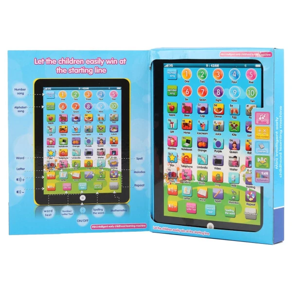 Kids Tablet Learning Pad Preschool Early Educational Tablet Pad Computer Educational Toy Birthday Gift for Kids Boys Girls, 7.28 in - 7