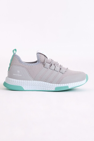 Kids Unisex Grey Green Sport Shoes Tbqnt - 1