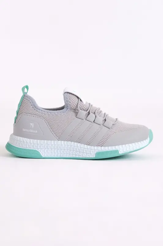 Kids Unisex Grey Green Sport Shoes Tbqnt - 1