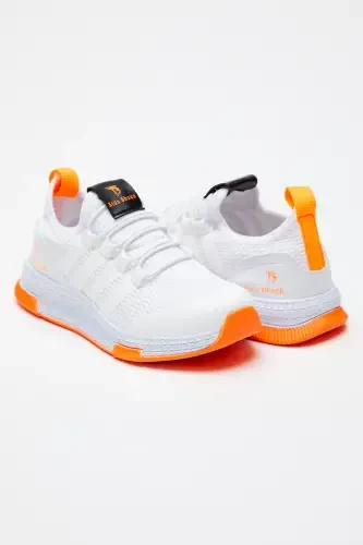 Kids Unisex White Orange Sneaker Tbqnt-White Orange - TONNY BLACK (1)