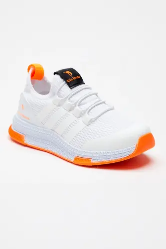 Kids Unisex White Orange Sneaker Tbqnt-White Orange - 1