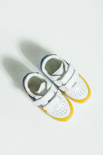 Kids Unisex Yellow Sneakers Velcro Sport Casual Children's Shoes - 6