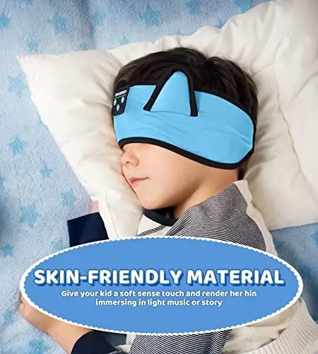 KIDSBAND Kids Headphones Bluetooth Headband Adjustable, Wireless Sleep Headphones for Kids with Wired Playback 3.5 MM Jack for Teens/Boys/Girls/Smartphones/School/Kindle/Airplane Travel/Plane/Tablet - KIDSBAND (1)