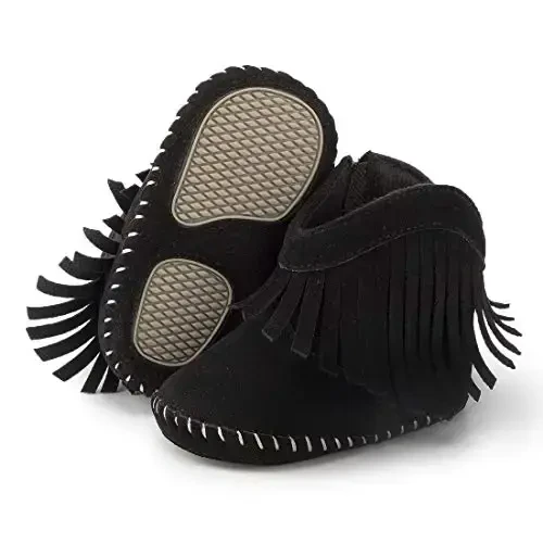 KIDSUN Infant Baby Boy Girl Cozy Fleece Bootie Newborn Stay On Slipper Winter Warm Gripper Non-Slip Crib Shoes - MODAZONE