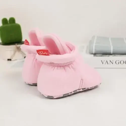 KIDSUN Infant Baby Boy Girl Cozy Fleece Bootie Newborn Stay On Slipper Winter Warm Gripper Non-Slip Crib Shoes - KIDSUN (1)