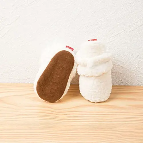 KIDSUN Infant Baby Boy Girl Cozy Fleece Bootie Newborn Stay On Slipper Qishki iliq Gripper Sirpanmaydigan Beshik poyabzallari - 5