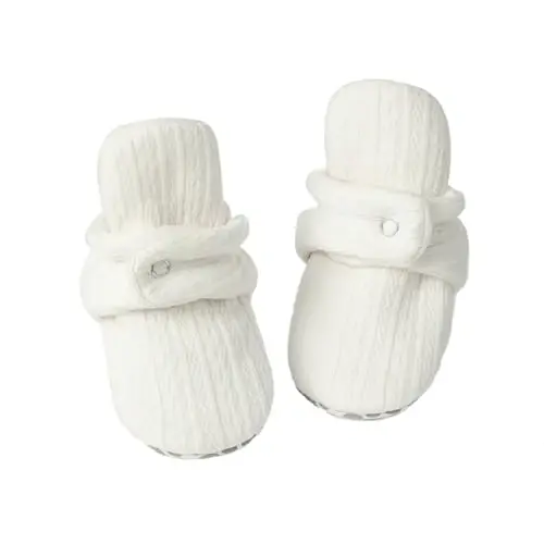 KIDSUN Infant Baby Boy Girl Cozy Fleece Bootie Newborn Stay On Slipper Qishki Issiq Gripper Sirpanmaydigan Beshik Poyabzallari - 1