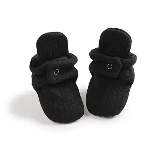 KIDSUN Infant Baby Boy Girl Cozy Fleece Bootie Newborn Stay On Slipper Winter Warm Gripper Non-Slip Crib Shoes - KIDSUN