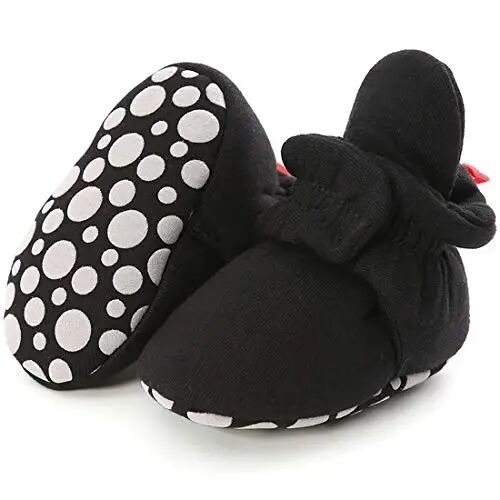 KIDSUN Infant Baby Boy Girl Cozy Fleece Bootie Newborn Stay On Slipper Winter Warm Gripper Non-Slip Crib Shoes - KIDSUN