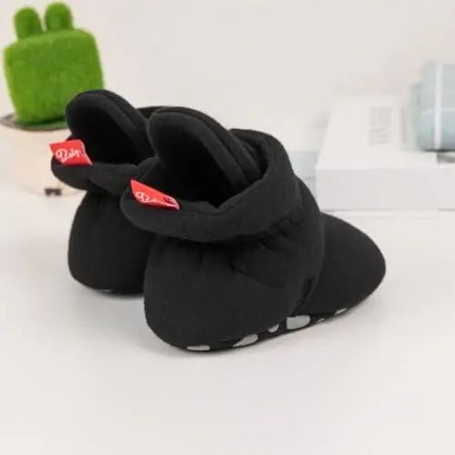 KIDSUN Infant Baby Boy Girl Cozy Fleece Bootie Newborn Stay On Slipper Winter Warm Gripper Non-Slip Crib Shoes - KIDSUN (1)
