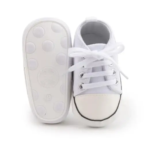 KIDSUN Tutoo Unisex Chaqaloq O'g'il Qizlar Yuqori Ustki Krossovka Yumshoq Sirpanishga Qarshi Taglik Yangi Tug'ilgan Chaqaloq Birinchi Yuruvchilar Kanvas Denim Poyabzallari - 4