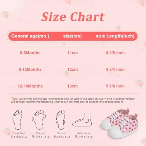 KIDSUN Unisex Baby Boy Girl Canvas Sneaker Soft Sole Infant Lace up Newborn Ankle Toddler First Walkers Crib Shoes - 6