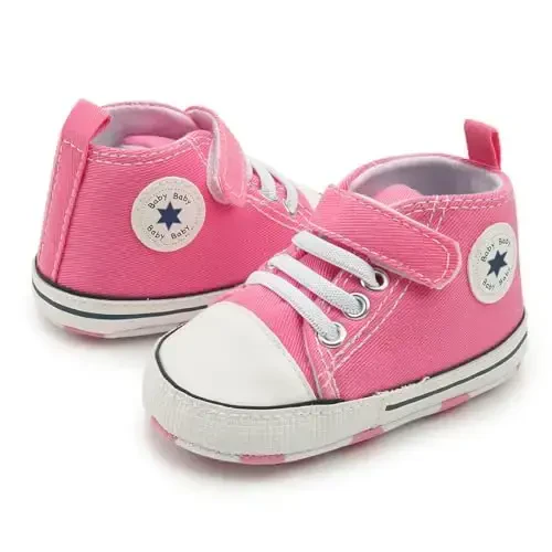 KIDSUN Unisex Chaqaloq O'g'il Qiz Kanvas Krossovkasi Yumshoq Taglik Go'dak Ip bilan Yangi tug'ilgan Oyoq Bilagi Toddler Birinchi Yuruvchilar Beshik Poyafzali - 4