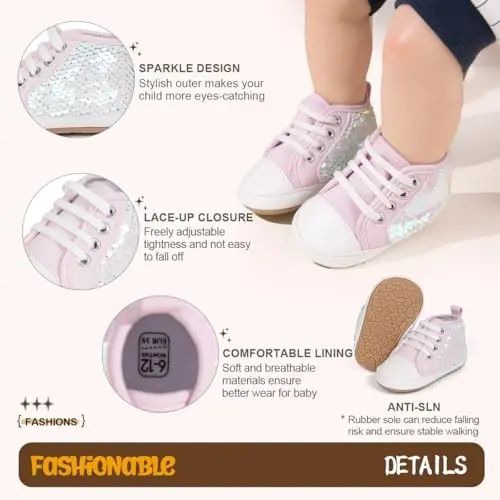 KIDSUN Unisex Chaqaloq O'g'il Qizlar Yuqori Top Sneaker Yumshoq Sirpanishga qarshi Taglik Yangi tug'ilgan chaqaloqlar Birinchi Yuruvchilar Kanvas Jinsi Shim Oyoq Kiyimlari - 5