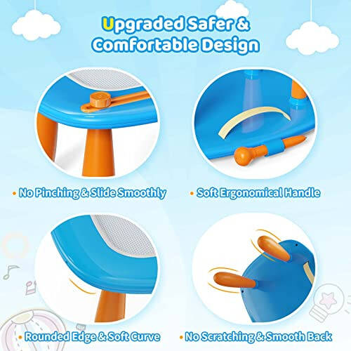 Kikidex Magnetic Drawing Board, Toddler Girl Toys for 1-2 Year Old, Doodle Board Pad Learning and Educational Toys for 1 2 3 Year Old Baby Kids Birthday Gift(Light Blue) - 4