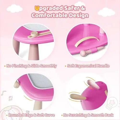 Kikidex Toddler Toys 1-3 yosh uchun, Bardoshli magnitli doodle taxtasi, Qayta foydalanish mumkin, Tartibsizlik yo'q, Bolalar tug'ilgan kuni uchun o'quv o'yinchoqlari (Rose) - 4