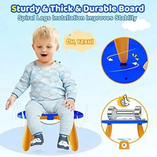 Kikidex Toddler Toys Age 1-3, Magnetic Drawing Board, Toddler Girl Toys for 1-2 Year Old, Doodle Board Pad Learning and Educational Toys for 1 2 3 Year Old Baby Kids Birthday Gift (Dark Blue) - 6